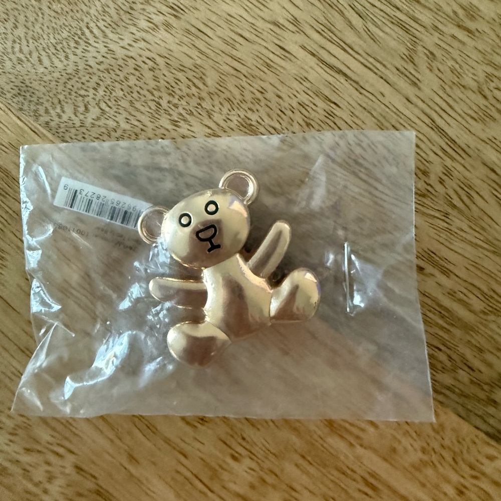 Croc Jibbitz Teddy Bear Charm Shiny Gold (2 bears)